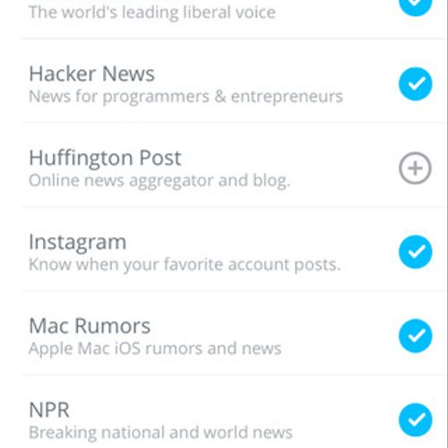 Push application to update users on news and other