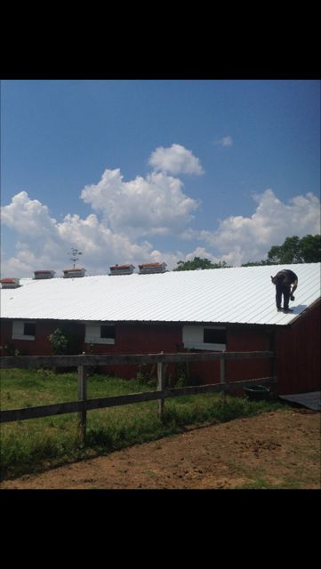 Farm barn master rib metal roof we installed!