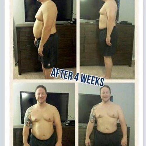 Mike - after 4 weeks / before and after