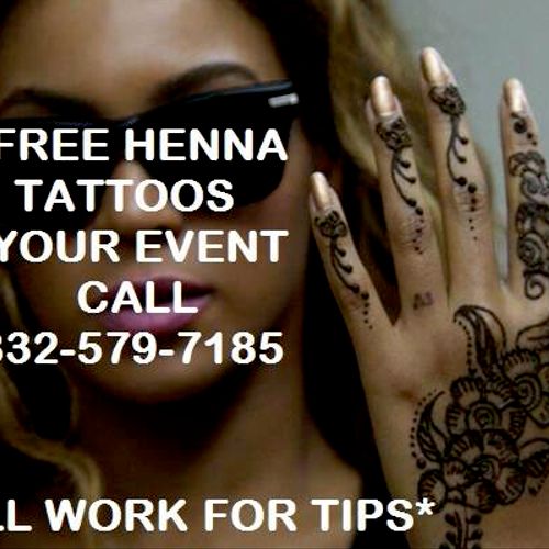 Henna Art for Tips!