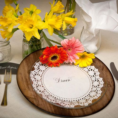Place cards, escort cards, seating charts and sign