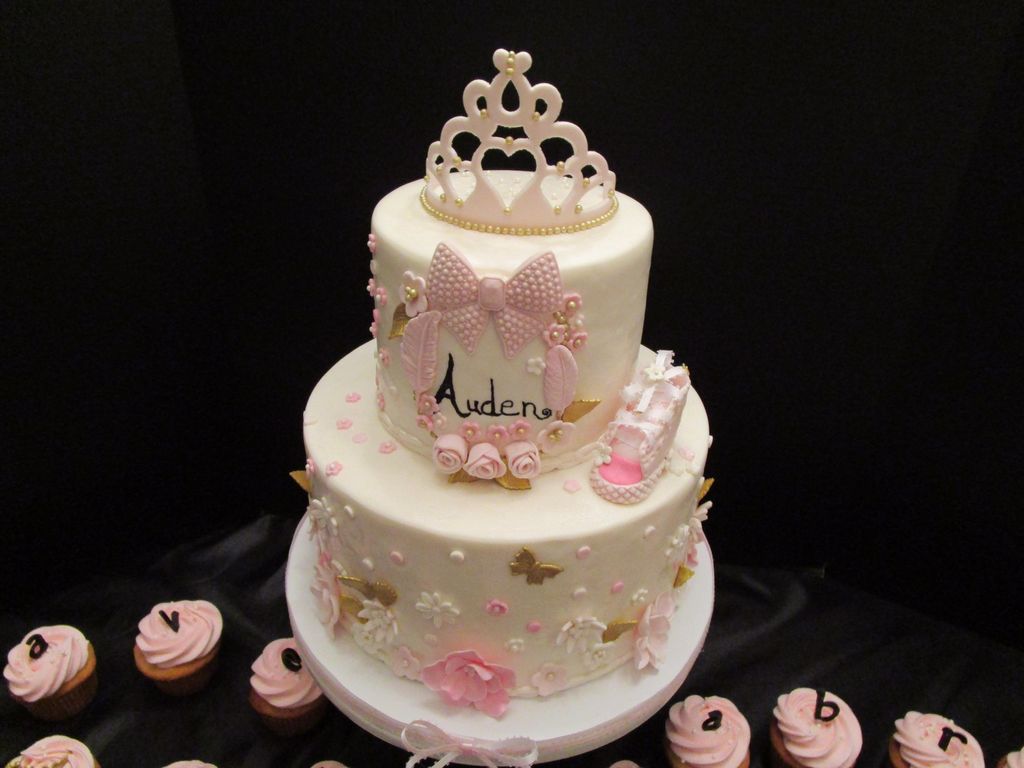 Baby shower cake and cupcakes 