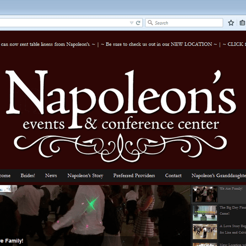 Napoleon's Events & Conference center - website de