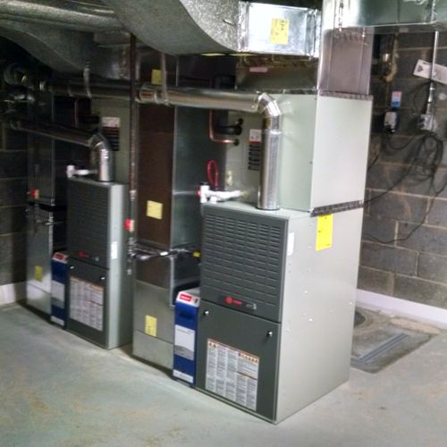 2 Trane furnace installation