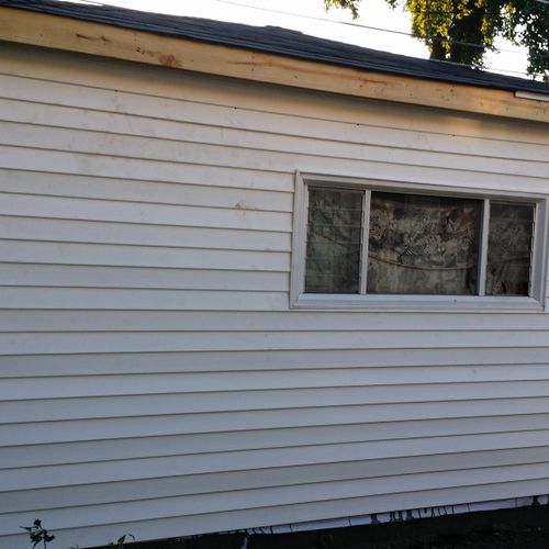 WHOLE GARAGE REMODEL NEW ROOF SIDING AND REPAIRED 