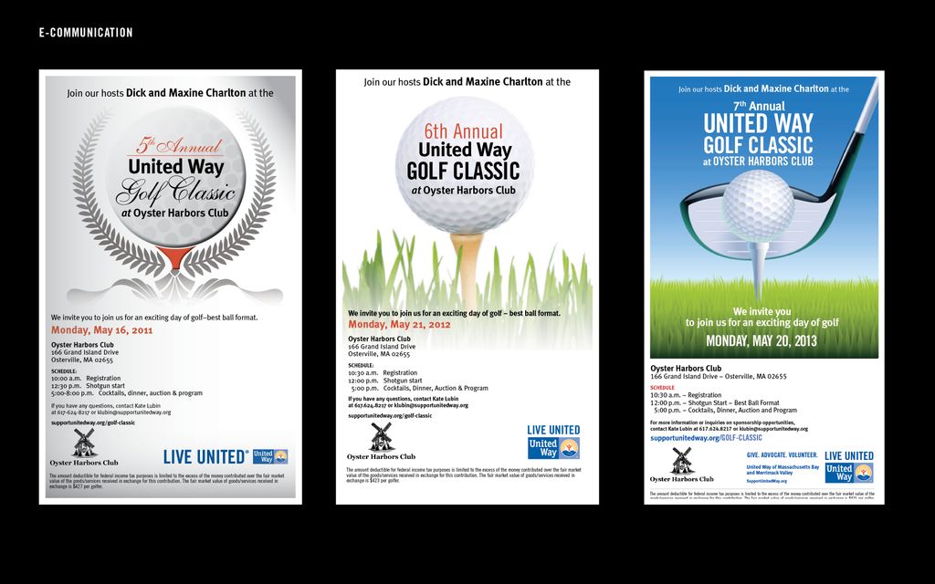 E-Vites for United Way's Annual Golf Classic