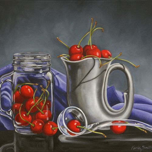 oil painting - Cherries