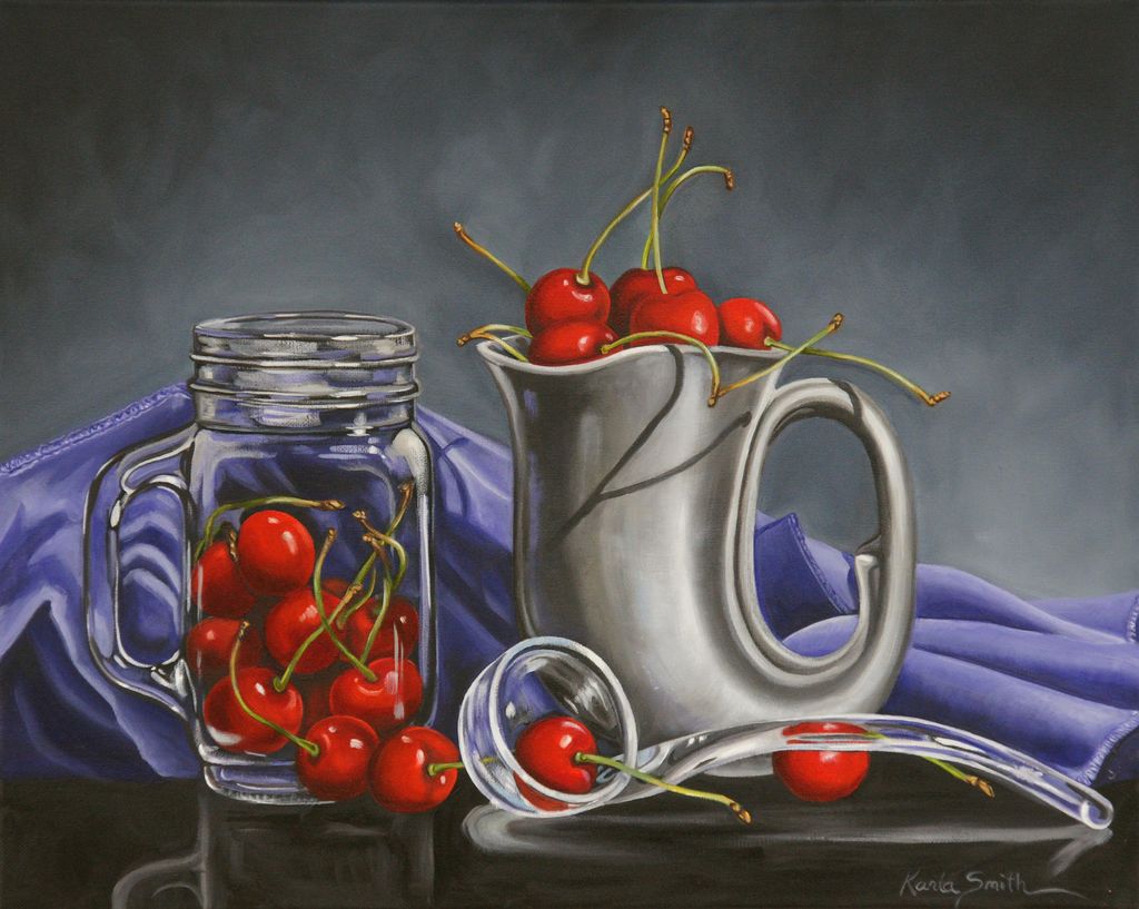 oil painting - Cherries