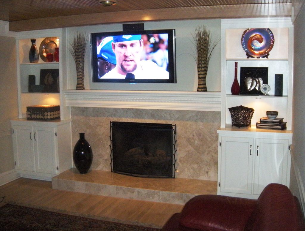 Fireplace Makeover Featuring Polished Marble Heart