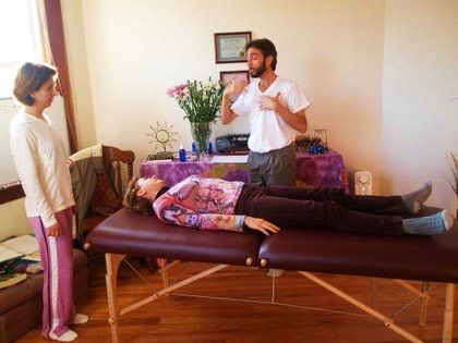 In Reiki class giving solid guidance to new studen