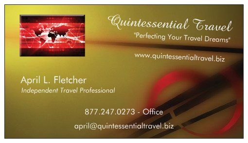 Quintessential Travel Agency Business Card