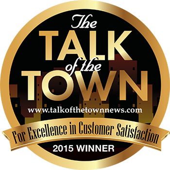2015 "Talk of the Town" Customer Service award win