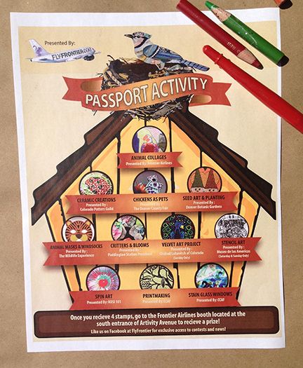 Frontier Airlines activity board for Cherry Creek 