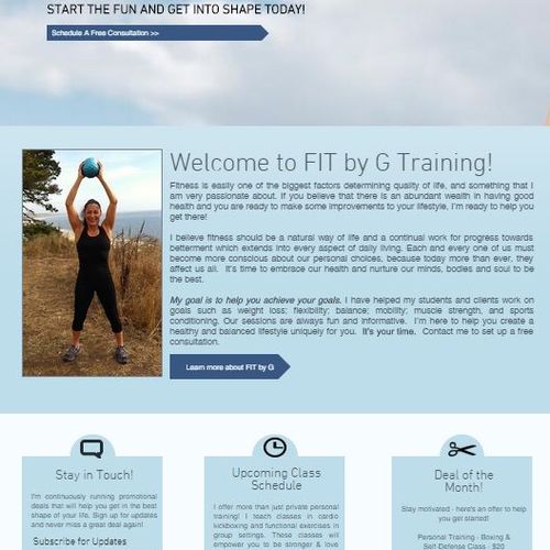 FITbyG Training: Complete Website Design