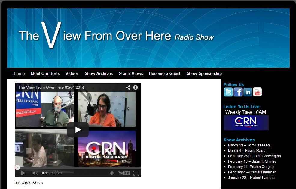 View From Over Here - website for internet radio s