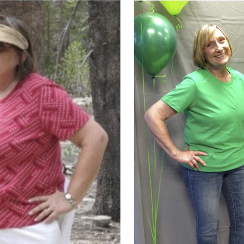 Joyce has lost over 50 pounds so far!!