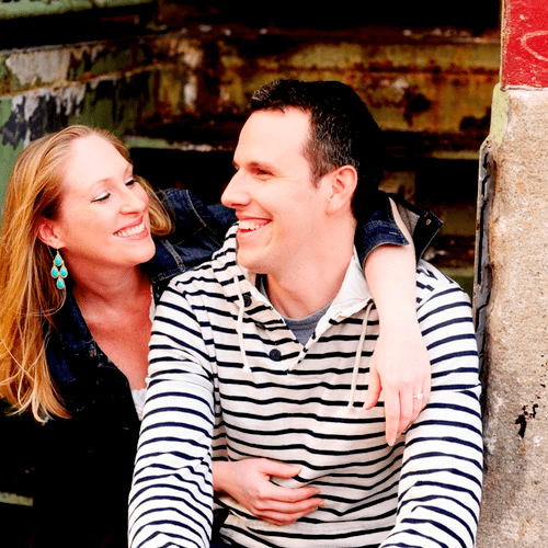 Jenna & Jeff's engagement session in downtown Port