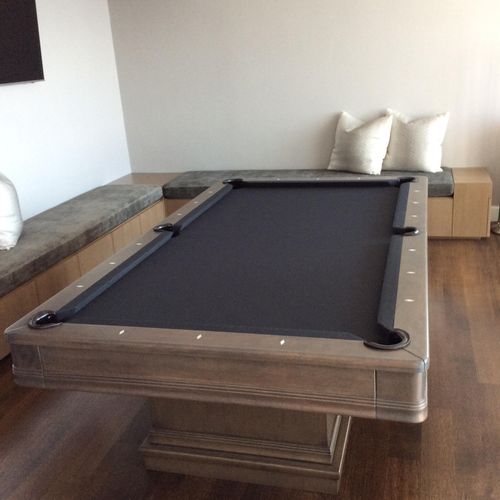Pool Table Hand-Stripped and Refinished in Custom 
