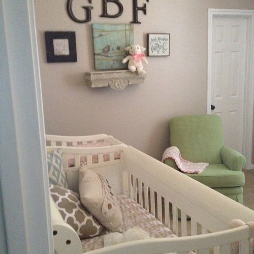 Baby room staged.