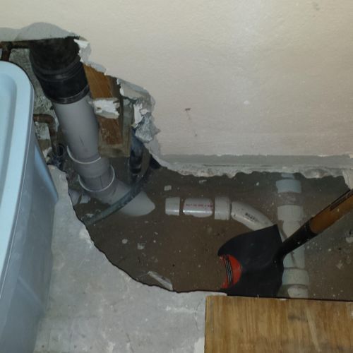 Replace drain pipe in house