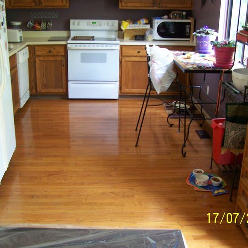 WOOD FLOOR   (This is only the kitchen. The Entire