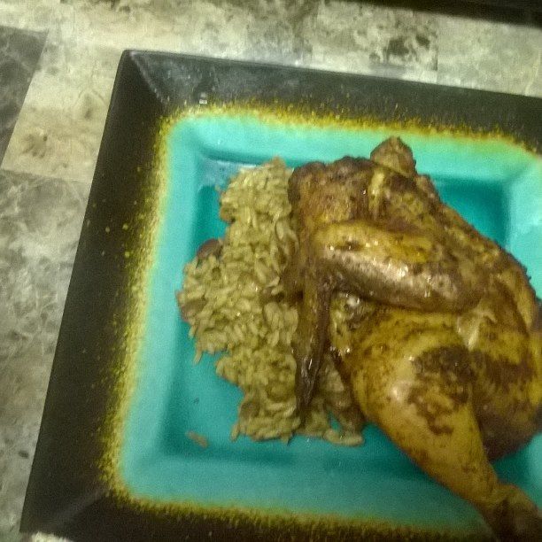 baked chicken w/  wild  rice