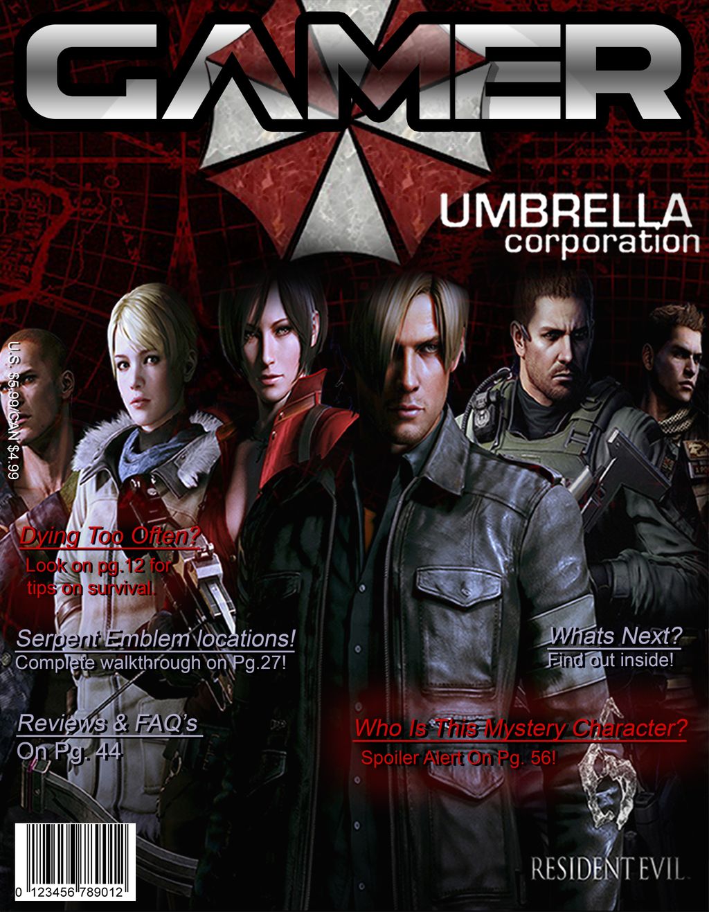 Magazine cover for a fictional business.