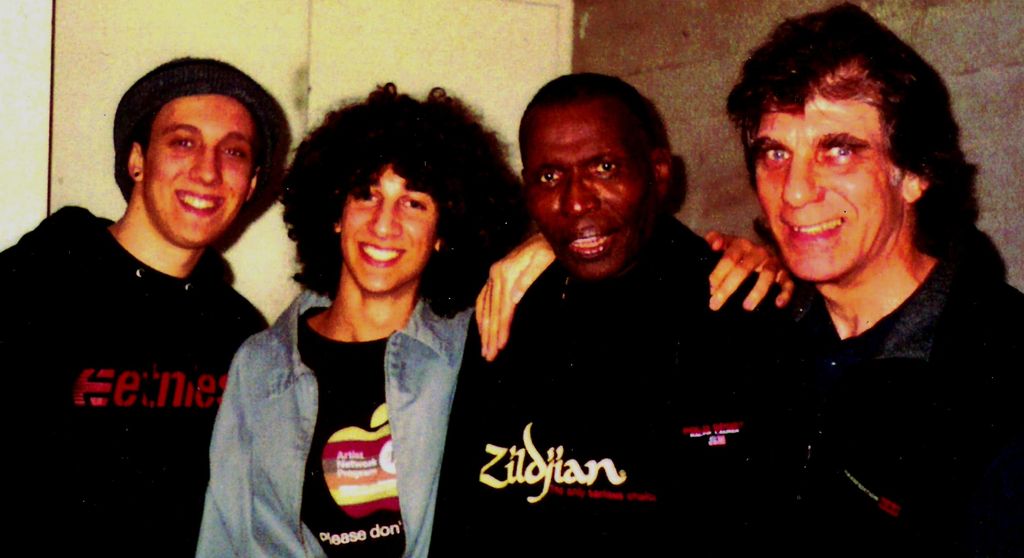 Lenny with his first drum teacher, Elvin Jones and