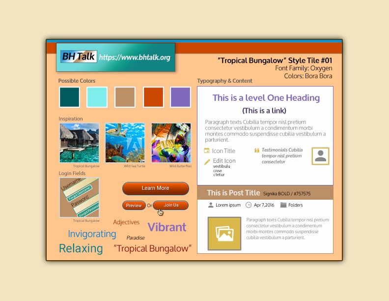 This is called a "Style Tile." I learned about it 