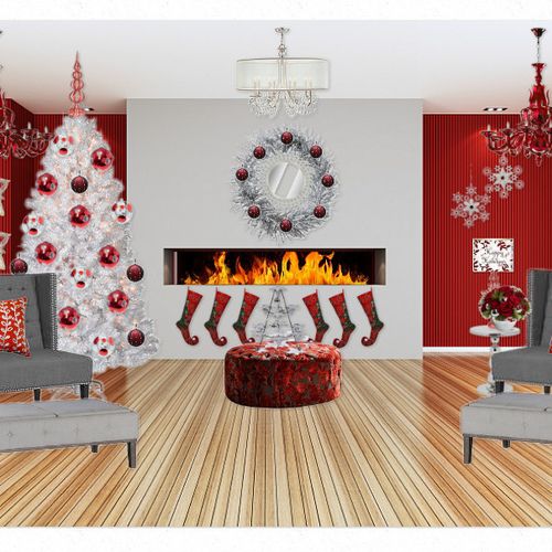 Olio-Modern Christmas Inspired Living Room