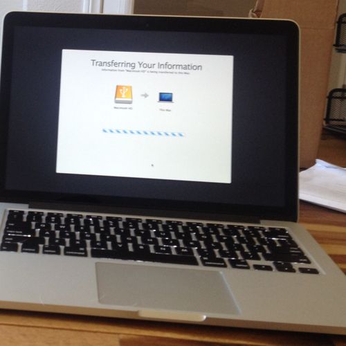 Data migration to new MacBook Pro