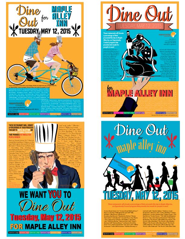 One event - four posters.