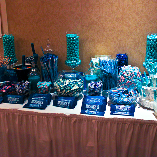 Blue candy buffet