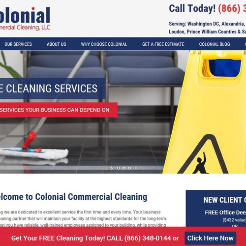 Re-launched 10-year old commercial cleaning websit