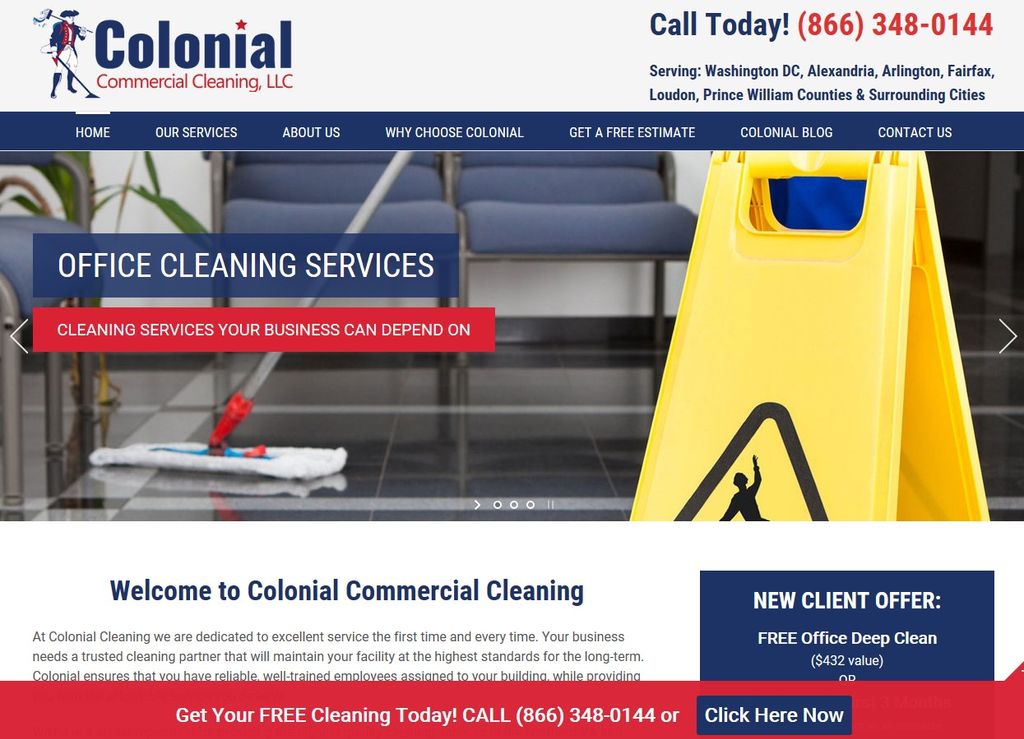 Re-launched 10-year old commercial cleaning websit