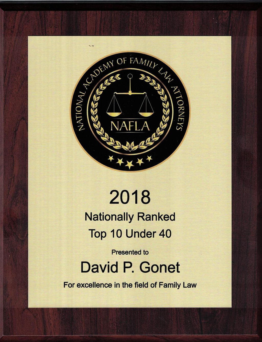 David Gonet named Top 10 under  40