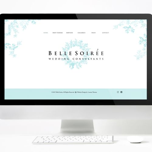 bellesoiree.com, website design for desktop and mo
