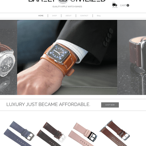 BARELY CIVILIZED -  ecommerce site/ Apple Watch Ba