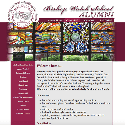 Bishop Walsh School Alumni Website