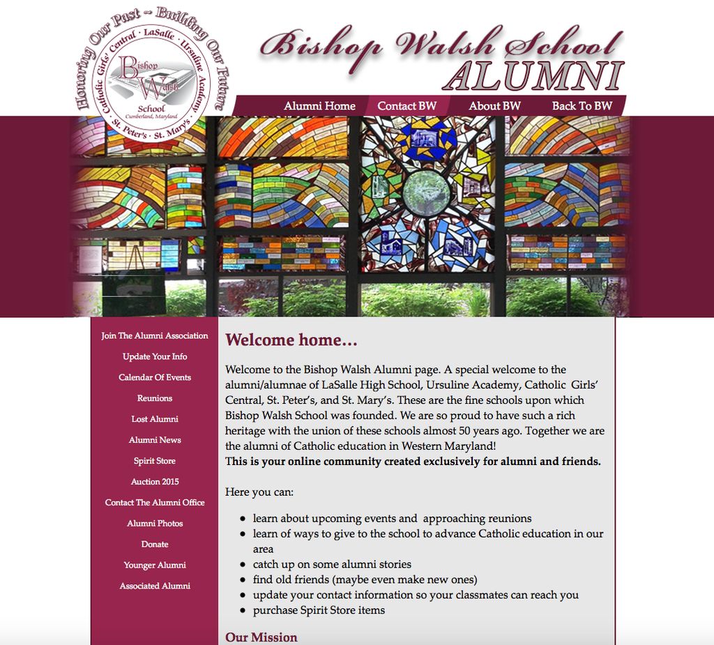 Bishop Walsh School Alumni Website