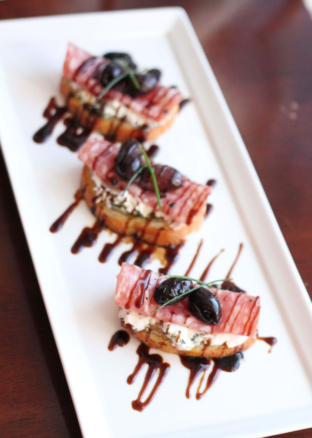 Salami & Goat Cheese Crostini