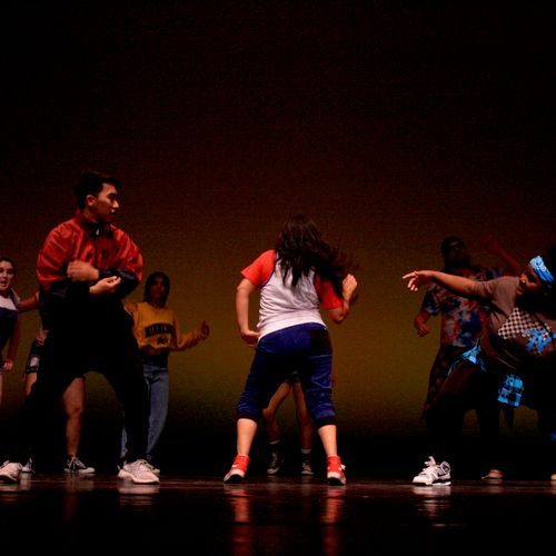 Hip hop performance. I'm on the right in the blue 