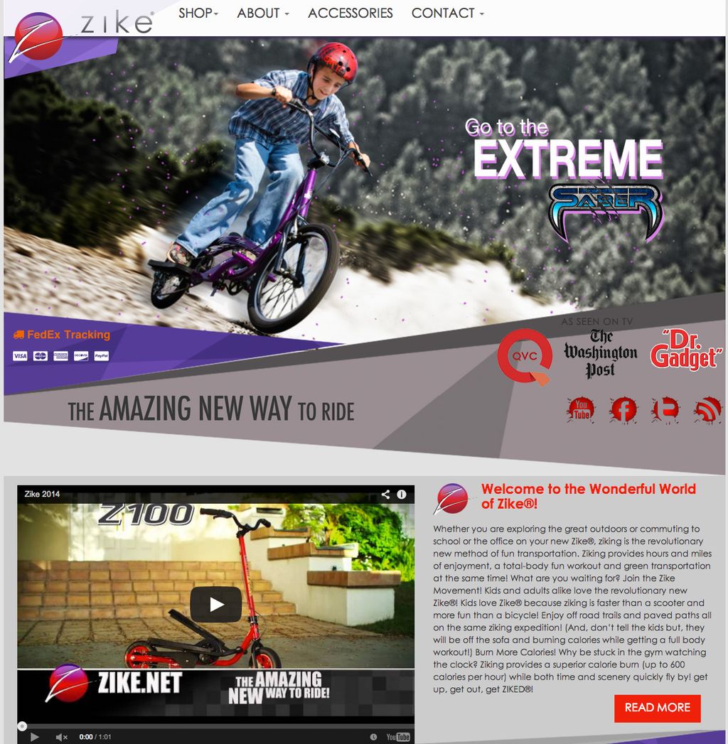 Web Design for a National Brand Zike. This is a fu
