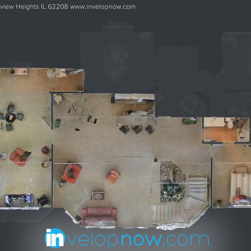 3D Floor Plan sample view of lower level interior 