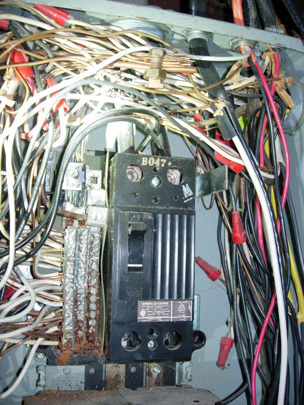 Classic example of water intrusion in an electrica