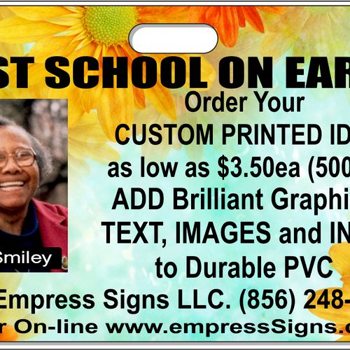 Order Custom Printed PVC Business Cards, School ID