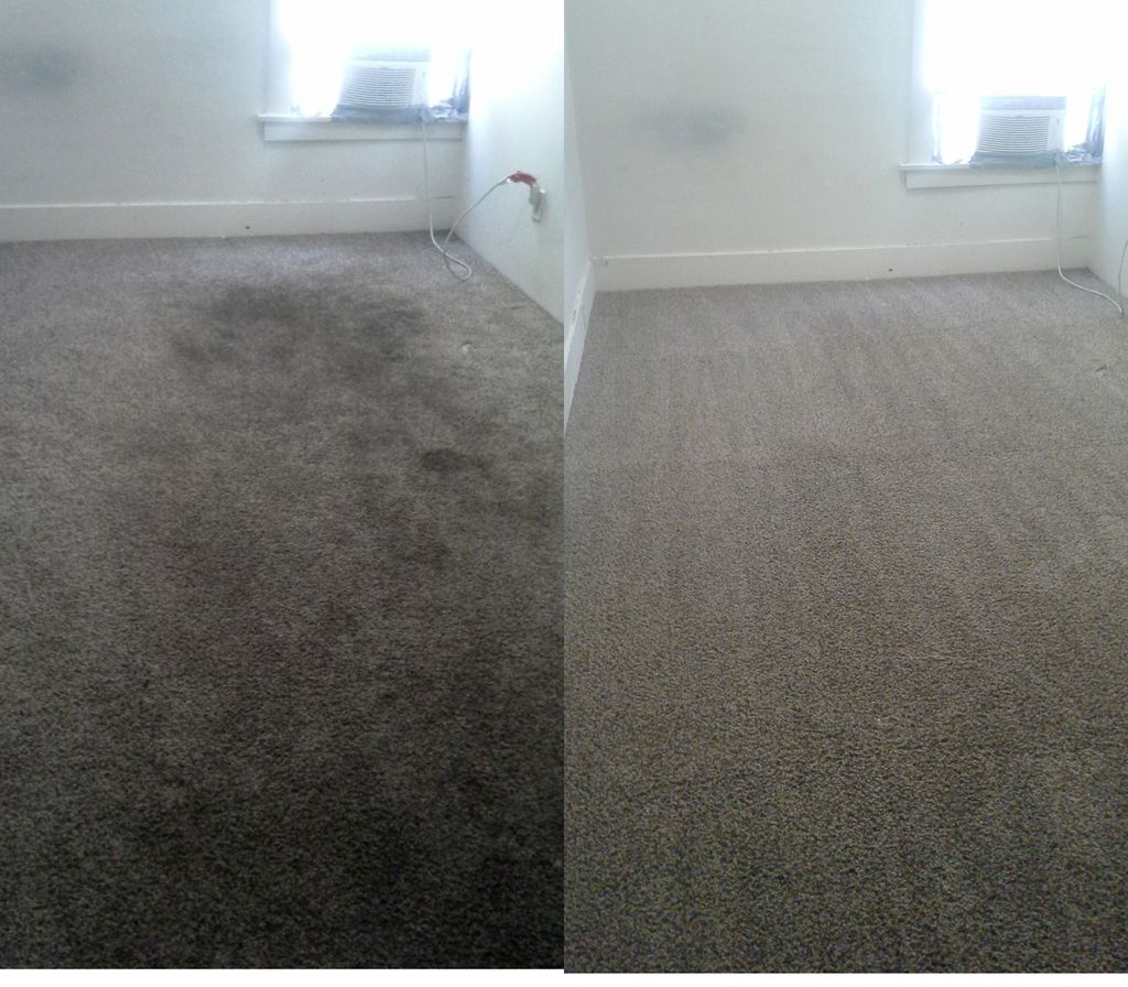 Thrashed carpet, made new again using Spifco's adv