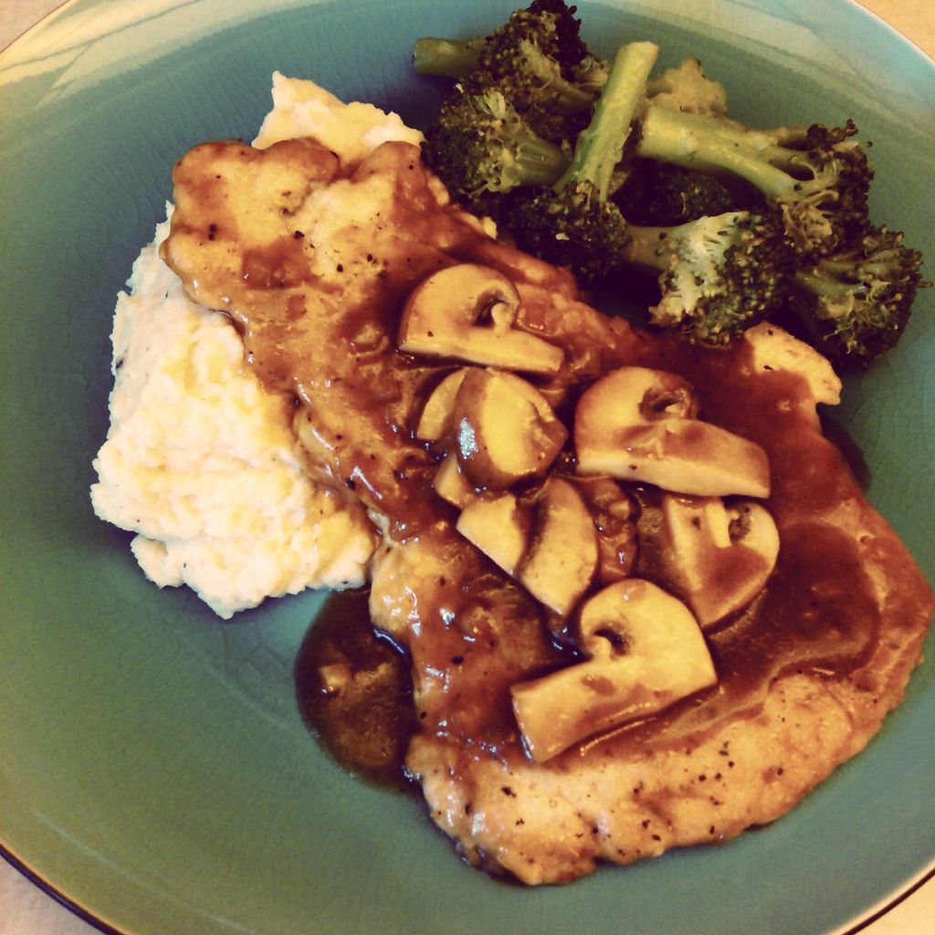 Paleo Chicken Marsala with Pureed Cauliflower