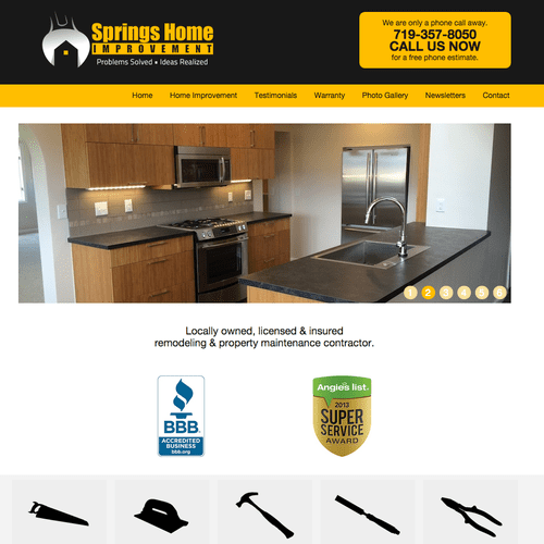 Client website - Springs Home Improvement - Local 