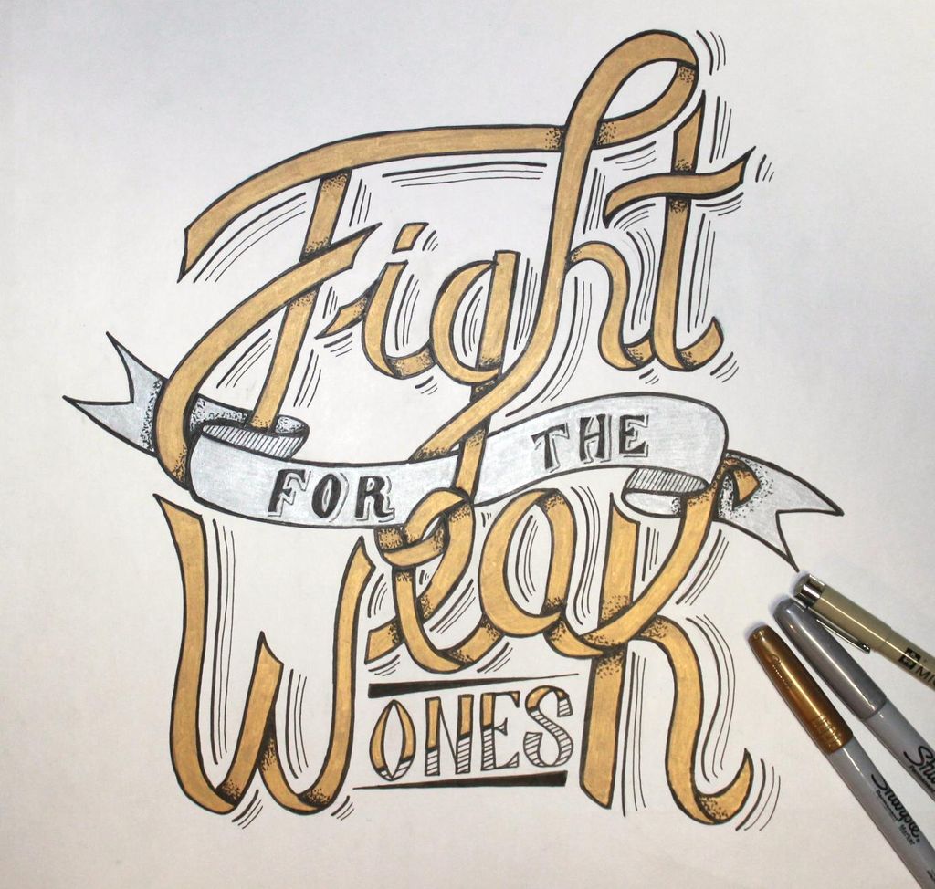 Hand drawn type, that was inspired by the band For